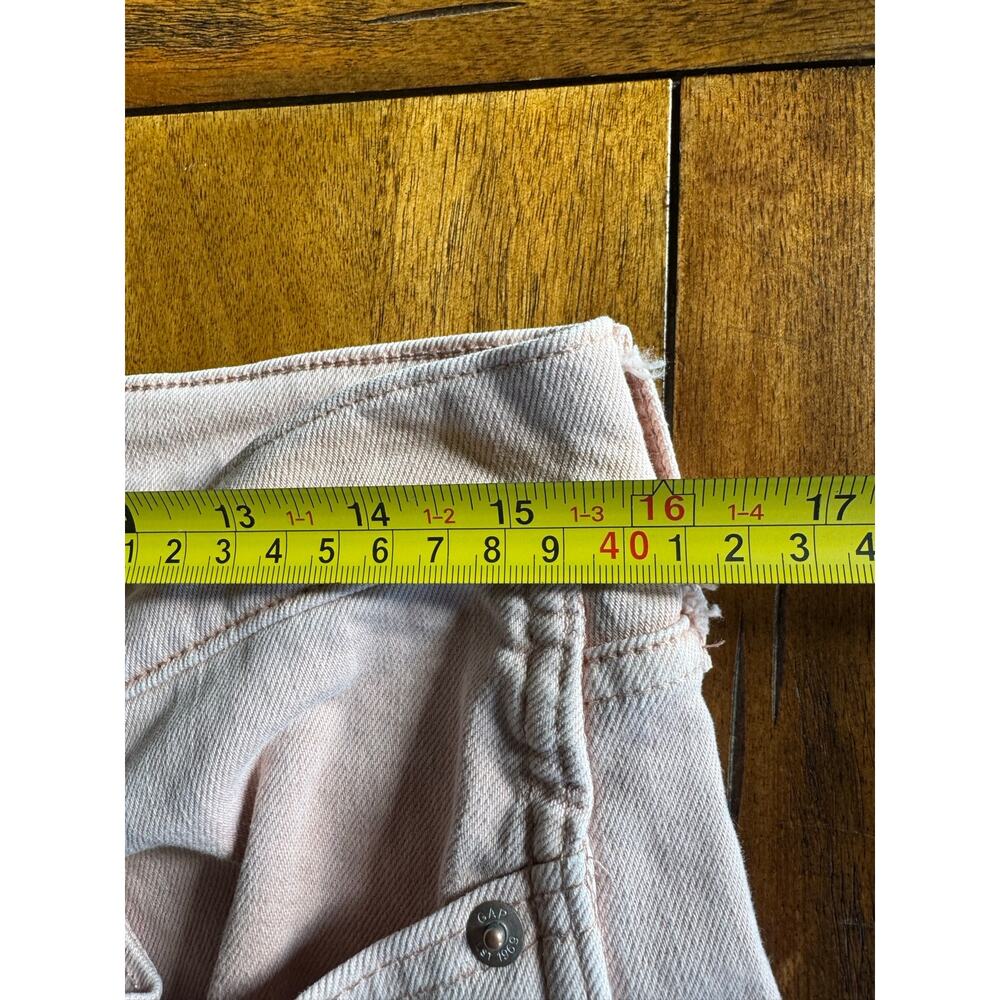 GAP High Rise Vintage Slim Jeans Soft Pink 10/30R Dusty Blush Straight Denim - Picture 6 of 12